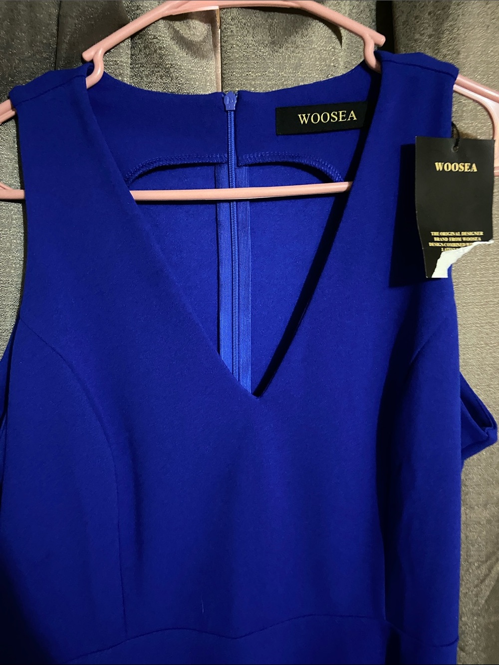 Women's V-Neck Royal Blue Dress